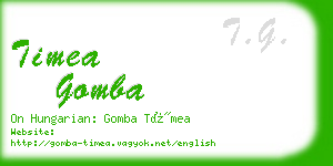 timea gomba business card